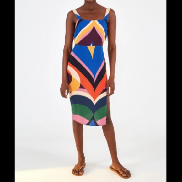 FARM Rio Colorful Geometric Midi Dress - Picture 3 of 3